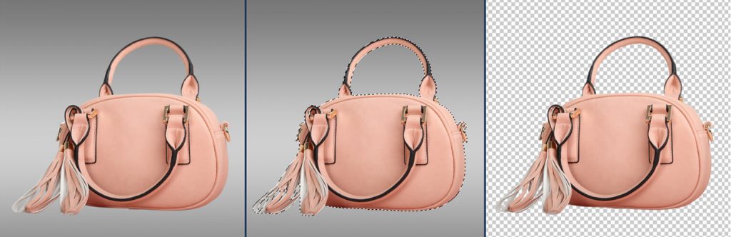 total process of handbag photo clipping path services